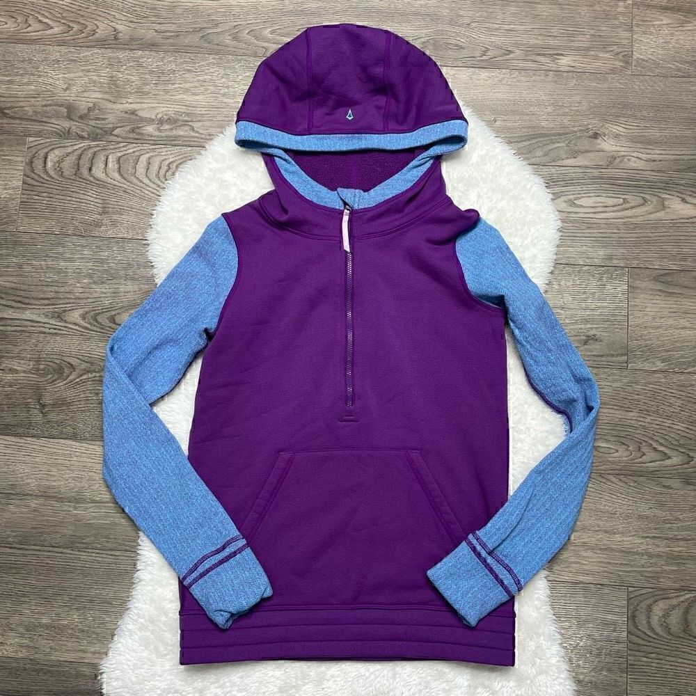 IVIVVA Lululemon Purple Blue Hoodie 1/2 Zip Thumbholes Youth Sz 12